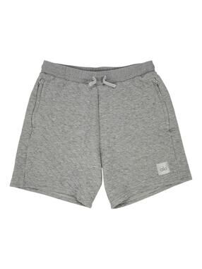 ALO YOGA Quilted Stadium Shorts Mens Medium M Gray 7” Fleece Sweat Gym Running